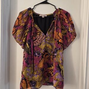 Philosophy Vibrant Multicolor Floral Blouse Size Medium